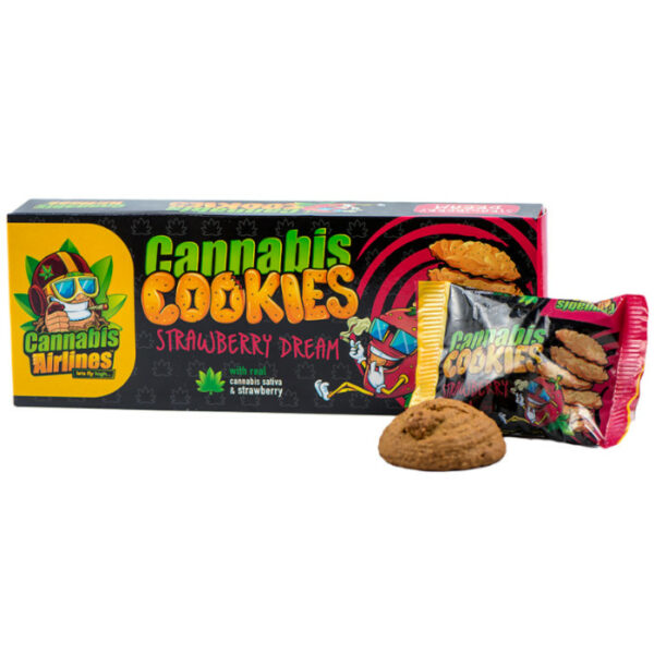 ciasteczko konopne truskawkowe strawberry dream cannabis cookies