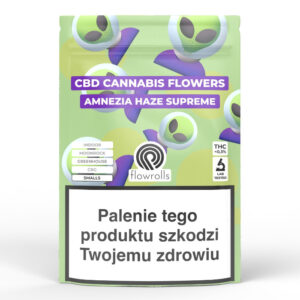 Susz Konopny CBD Amnezia Haze Supreme z akcyzą Flowrolls 5g