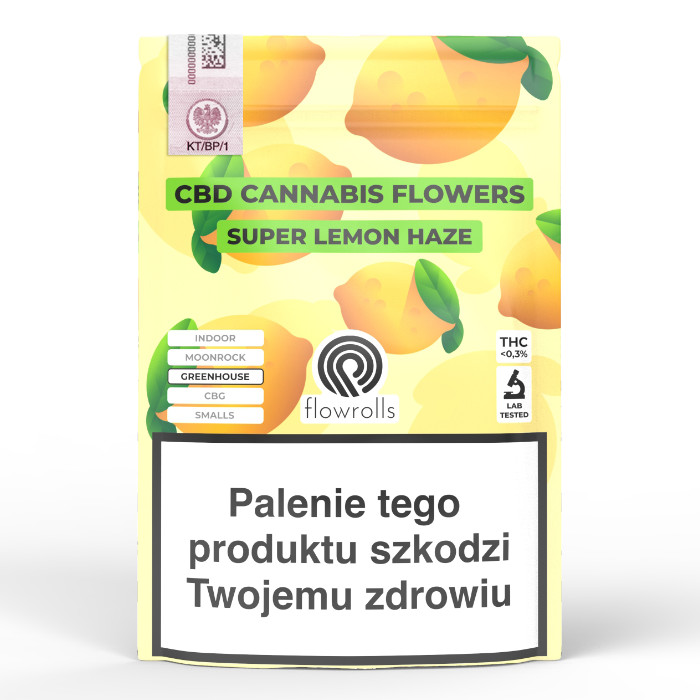 Created with GIMP Susz Konopny CBD Super Lemon Haze z akcyzą Flowrolls 1g