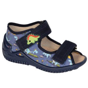 ZETPOL kapcie dziecięce Oliwier Dino granatowy
